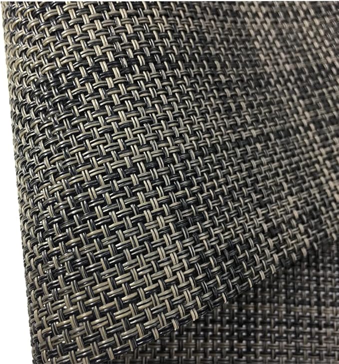 WAZAIGUR Placemats,Easy to Clean Crisscross Woven Vinyl Place Mats Durable Non-Slip Heat Resistant Table Mats,Placemats for Kitchen Table Set of 6,Grey