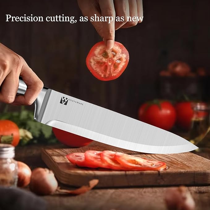 Vestaware Knife Set, 14 Pcs Kitchen Knife Block Set, Japanese High Carbon Stainless Steel Knives Set for Kitchen, Razor-Sharp Chef Knife Set, Gifts for Men