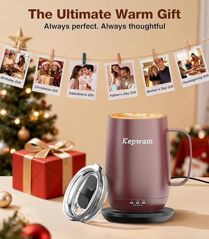 Heated Coffee Mug T2-Plus, 20oz Leading Large Capacity Self Heating Mug, Up to 8 Hrs Battery & Hot Up to 149?? Smart Coffee Mug for Women, Men