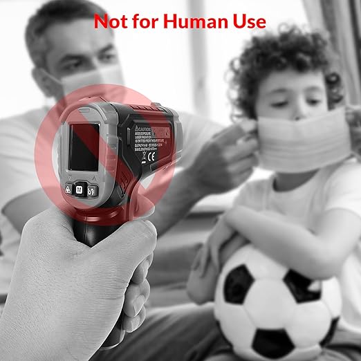 WGGE Infrared Thermometer Gun WG-127B, Digital IR Thermometer for Cooking, Candy, Food, Pizza Oven, Grill & Engine, Temp Reader -58??1112??-50??600?? Non-Contact Temperature Gun (Not for Human)