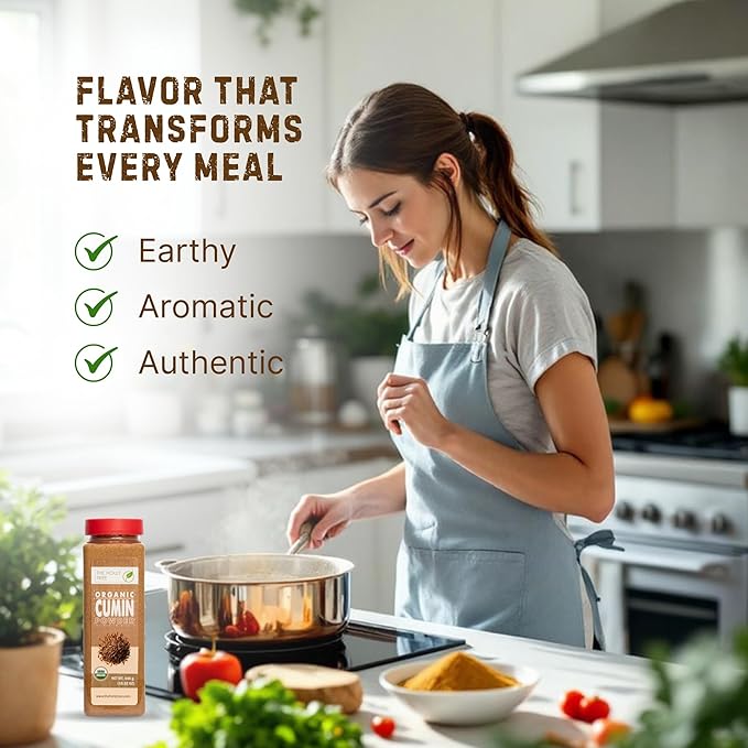 Organic Cumin Powder 15.52 oz ??Ground Cumin for Cooking & Seasoning ??USDA Organic, Gluten Free, Non-GMO, Kosher ??The Holly Tree