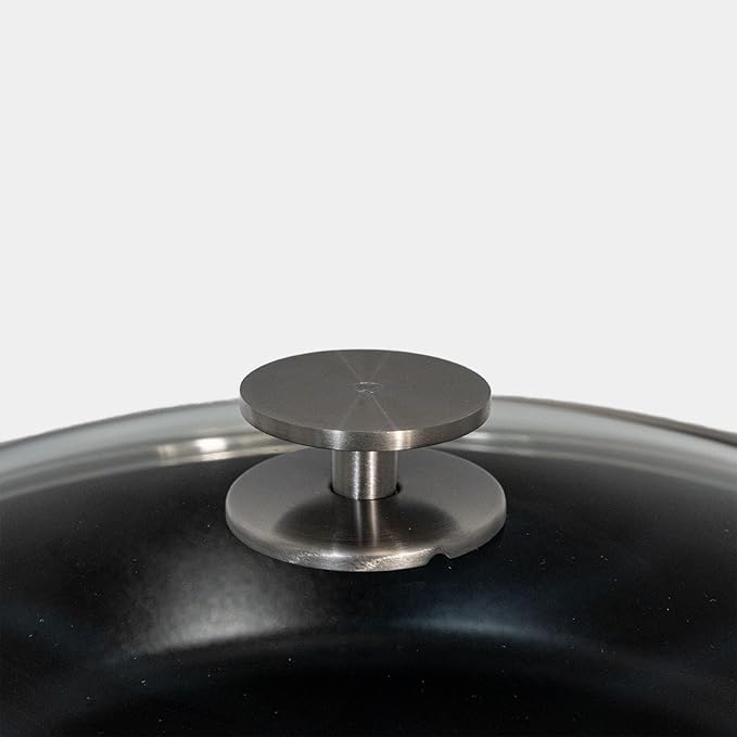 Swiss Diamond Nonstick Hybrid Ceramic and Diamond-Infused Deep Saute Pan With Glass Lid, PFAS- and PFOA-free, Dishwasher & Oven Safe Up To 500 째F (5.8 Quart)