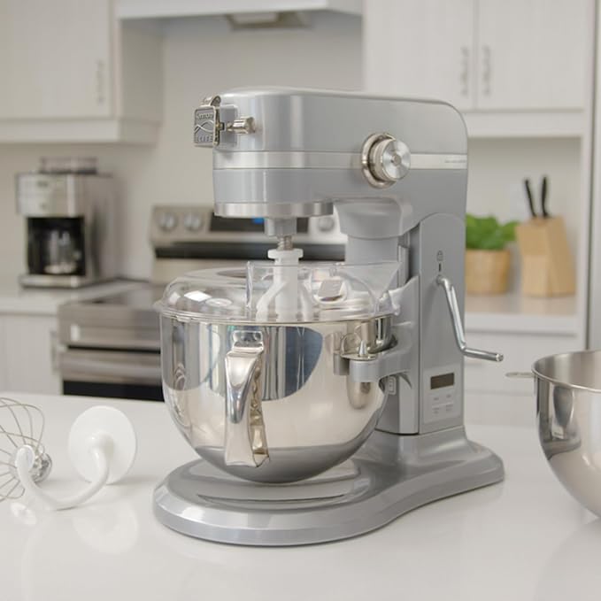 Kenmore Elite Bowl-Lift Stand Mixer ??Professional Electric Batidora de Pie for Baking Heavy Duty Countertop Kitchen Appliance with 5 & 6 Qt Stainless Steel Bowls Flat Beater Whisk Dough Hook