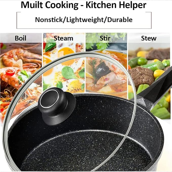 8 Inch Glass Lid for Frying Pan, Fry Pan Lid, Skillet Lid, Pan Lid with Handle Compatible with Lodge 8 Inch Cast Iron Skillet - Tempered Replacement Cover, 8"/20cm, Clear