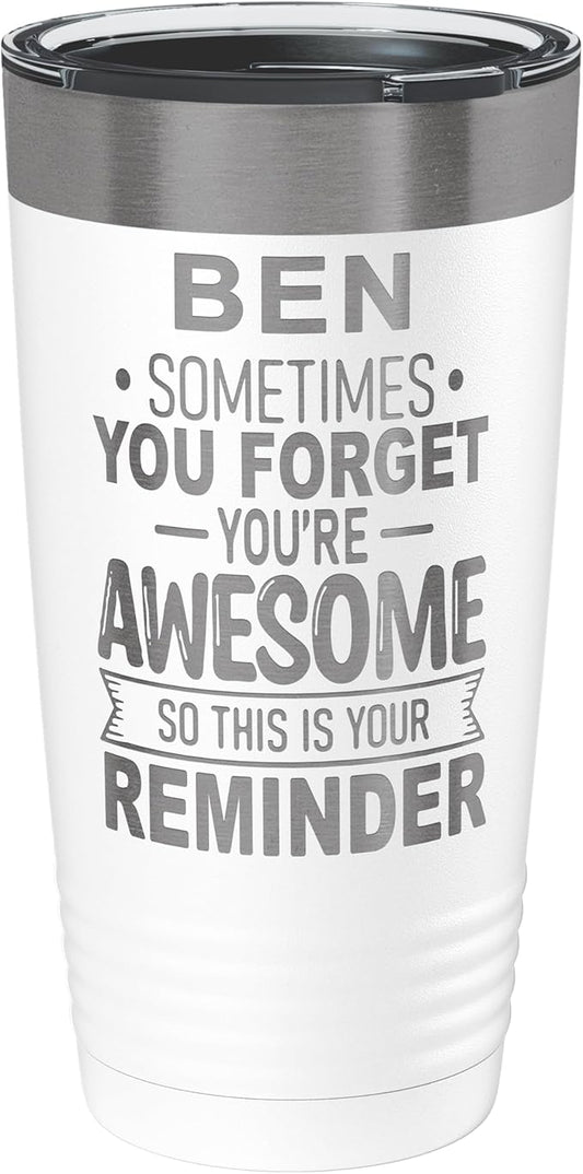 Personalized Inspirational Tumbler, Inspirational Gifts for Men Dad Father Wife Sister Women, Custom Birthday For Him Her, Customized You?셱e Awesome Tumbler, Teacher Coworker Gifts 20oz White Black