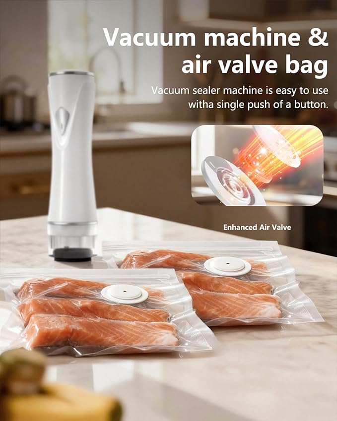 30 Pack Reusable Vacuum Sealer Bags for Food, BPA-Free Food Storage Bags, Compatible with Vacuum Sealers