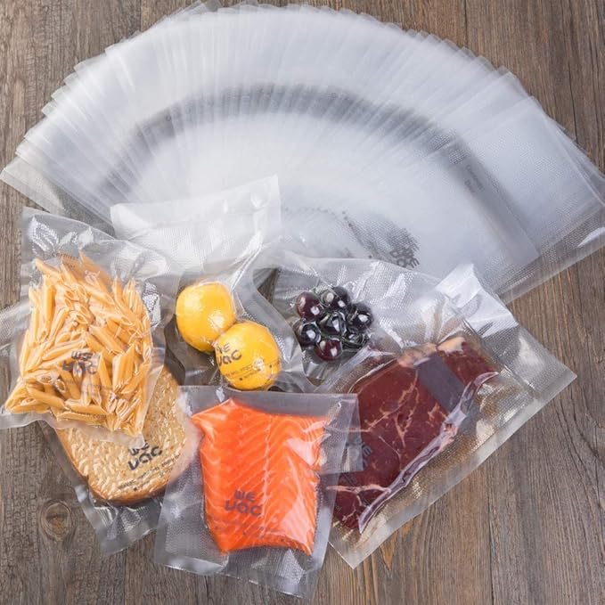 Wevac 8??x 12??200 Count Food Vacuum Sealer Bags Keeper, PreCut Quart, Ideal for Food Saver, BPA Free, Commercial Grade, Great for storage, meal prep and Sous Vide