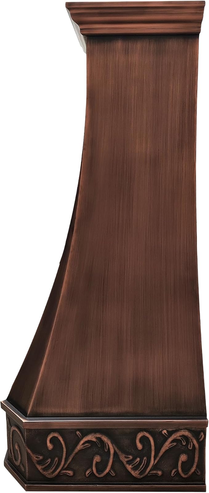 CT Copper Tailor Copper Vent Hood Wall Mount,48'' W,48''H, 1150 CFM Exhaust Fan,Stainless Steel Vent,LED Light,Dishwasher-Safe Baffle Filters,Smooth-Medium Patina,VH3A
