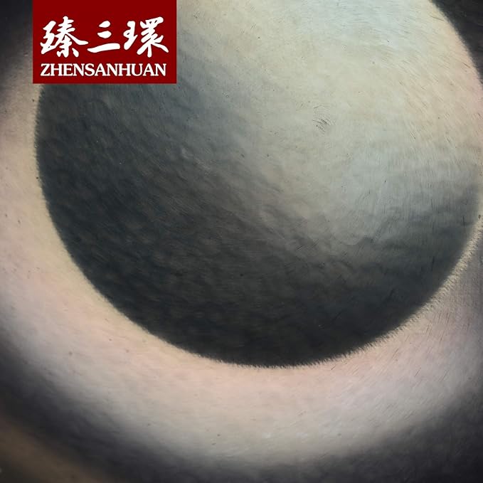 ?삡툒??ZhenSanHuan HandHammered Iron Wok Flat Bottom Induction Suitable (34CM Wood Handle with Help)