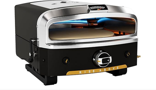 HALO Versa 16 Pizza Oven | 16??Rotating Stone, Patented Dual Burner System, 5-Minute Pizzas, Easy Clean | Propane Powered | HZ-1004-ANA