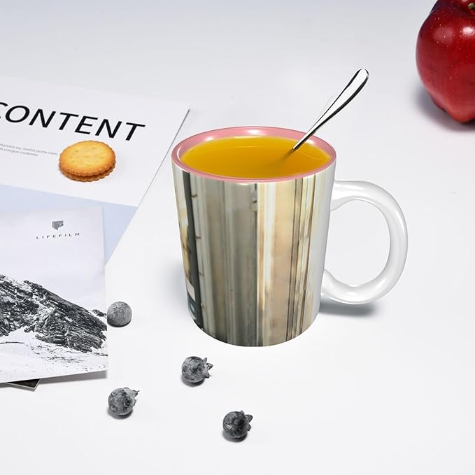 Custom Color Mugs with Partial or Full-Size Printing Customizable Photos and Text Coffee Mugs Creative Multicolor Designs Image (Full-Width, Pink)