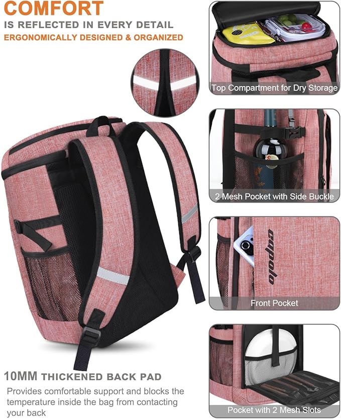 Capolo Cooler Backpack Insulated Waterproof for Women Men,36/45 Cans Lunch Backpack Coolers Leak Proof Soft Cooler Bag Ice Chest for Camping Beach