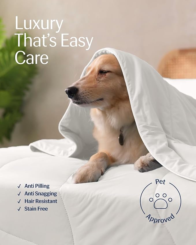 REST® Evercool® Cooling Comforter, King/Cali King, Blanket for Hot Sleepers, All Season Bedding to Keep Cool for Night Sweats, Breathable Lightweight Duvet, 106x90 Inches, Arctic White