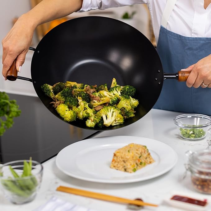 Joyce Chen Classic Series 14-Inch Ceramic Nonstick Carbon Steel Wok