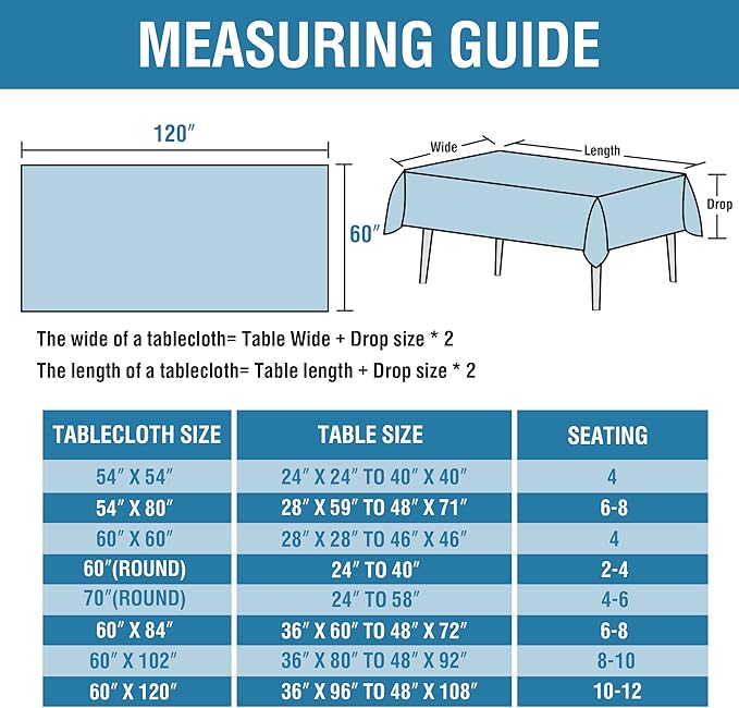 H.VERSAILTEX Linen Textured Tablecloth 60 x 120 Waterproof Decorative Table Cloth Spill-Proof Linen Look Cover for Party Table Extra Soft and Thick Fabric Wrinkle Free, Heather Gray