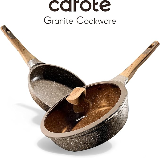 CAROTE 26PCS Pots and Pans Set Non Stick, Cookware Set Pots and Pans Induction Cook Ware, Nonstick Kitchen Cooking, PFOA Free