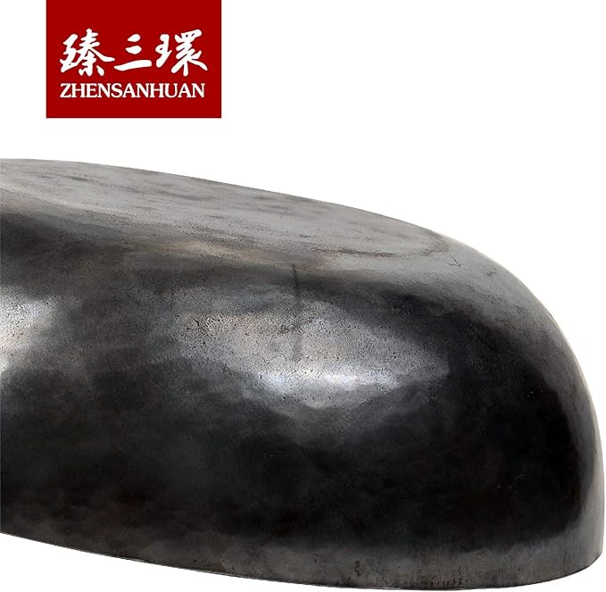?삡툒??ZhenSanHuan Chinese HandHammered Iron Woks and Stir Fry Pans, Non-stick, No Coating, Induction Suitable, 塋졽툡?곲봾竊뚩닃弱뽨툓?꾡릎?쏙펽A bite of China (28CM)