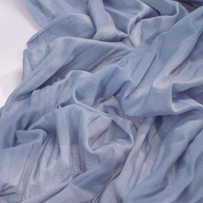 Socomi 15pcs Dusty Blue Valentine's Day Cheesecloth Table Runner Boho Rustic Gauze 120 inch 10FT Cheese Cloth Runner for Wedding Party Baby Shower Birthday Home Decor Holiday Decorations