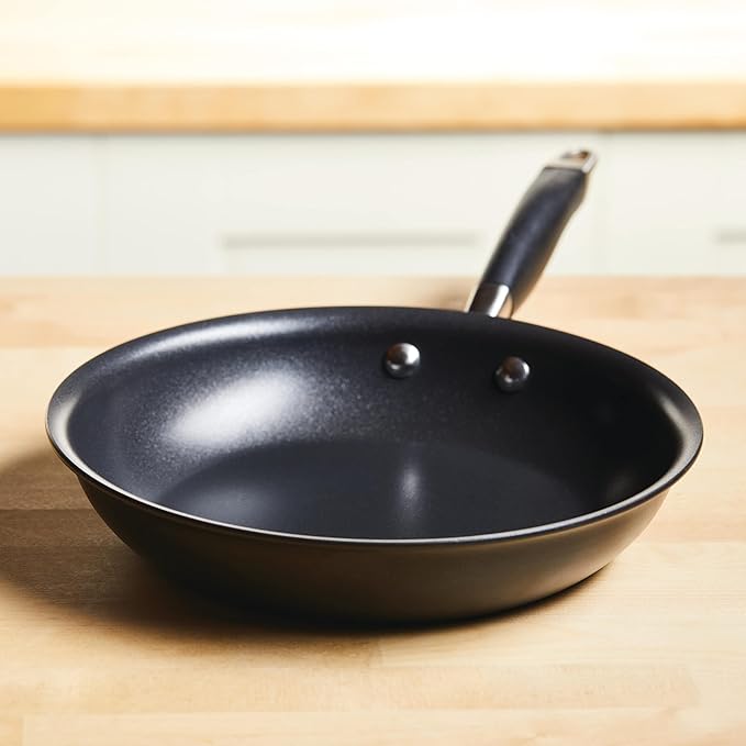 Anolon Advanced Home Hard Anodized Nonstick Skillet, 10.25 Inch ??10 Inch Fry Pan, Non Stick Saute Pan, Durable Cooking Skillet - Onyx