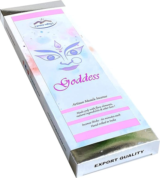 Goddess Incense Sticks - Sensual Musky Rose Scent - Handmade Long-Burning Incense 45+ Sticks