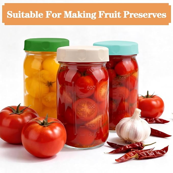 4PCS Salad Jars with 2 Built-in Dressing Containers, 32Oz Cold-resistant Leak-proof Meal Prep Containers, Glass Mason Jars For Storing Salad, Honey, Soybeans, etc. (Color mixing)
