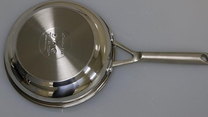 RV pan Stainless Steel Non Stick Fry Pan Set,8 & 10 Inch,Gas Electric Induction Compatible,PFOA Free,Dishwasher Safe,Oven Safe up to 500째F,2-Piece Cookware,Even Heat Distribution & Stay Cool Handles.