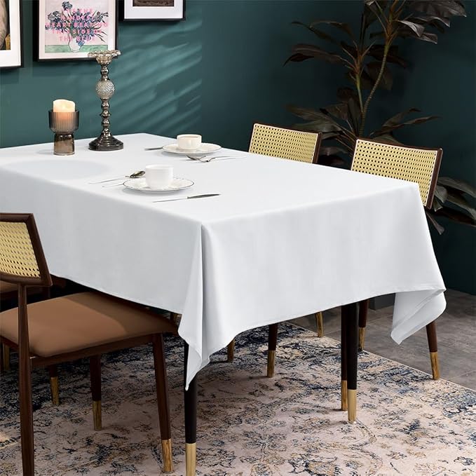BALCONY & FALCON Rectangle Table Cloth ??Waterproof, Wrinkle-Resistant & Dust-Proof Farmhouse Tablecloth for Dining, Kitchen, Party Decorations, Outdoor Patio, Baby Shower (Owl Gray, 55" x 71")