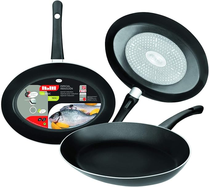 IBILI Indubasic Fish Pan, 35 x 24 x 5 cm, Black