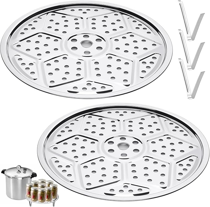 2 Pcs Pressure Canner Rack, 11-inch Pressure Cooker Rack, Stainless Steel Premium Canner Rack for Pressure Canner - Compatible with P-resto, All-American and More