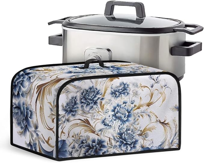 Slow Cooker Dust Cover Compatible for Hamilton Beach 6-8 qt Stain Resistant Decoration for Home and Kitchen Vintage Roses
