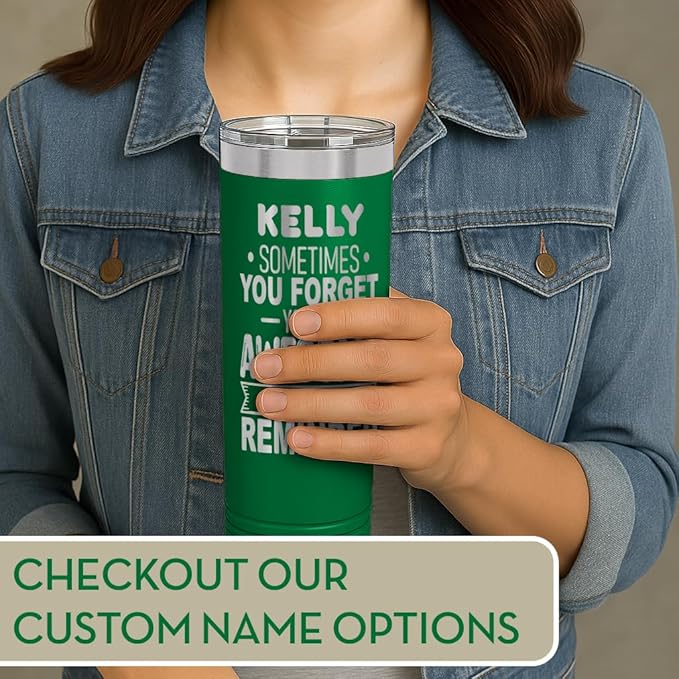 Spotted Dog Company Inspirational Tumbler, Inspirational Gifts for Men Dad Father Wife Sister Women, Birthday For Him Her, You?셱e Awesome Tumbler, Teacher Coworker Gifts 22oz Green