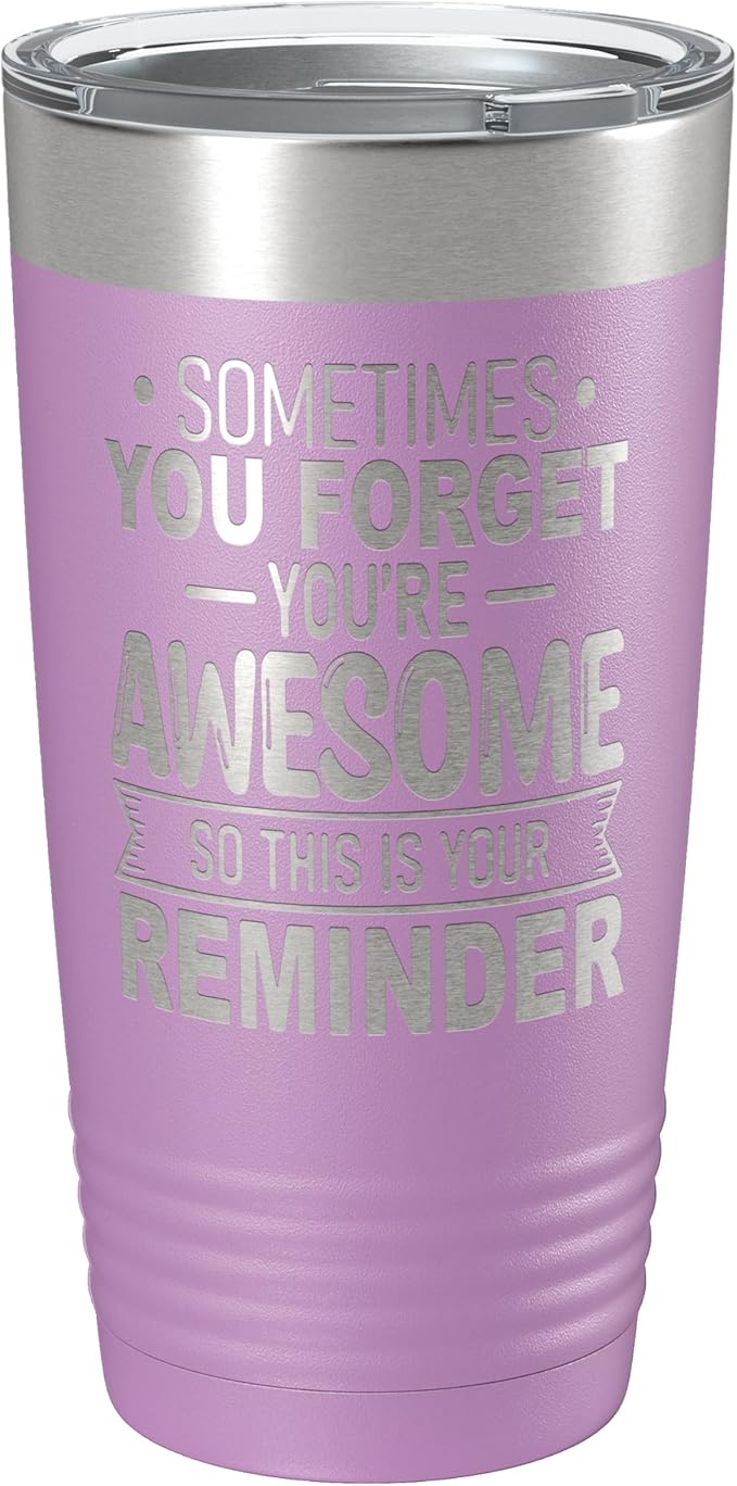 Spotted Dog Company Inspirational Tumbler, Inspirational Gifts for Men Dad Father Wife Sister Women, Birthday For Him Her, You?셱e Awesome Tumbler, Teacher Coworker Gifts 20oz Light Purple