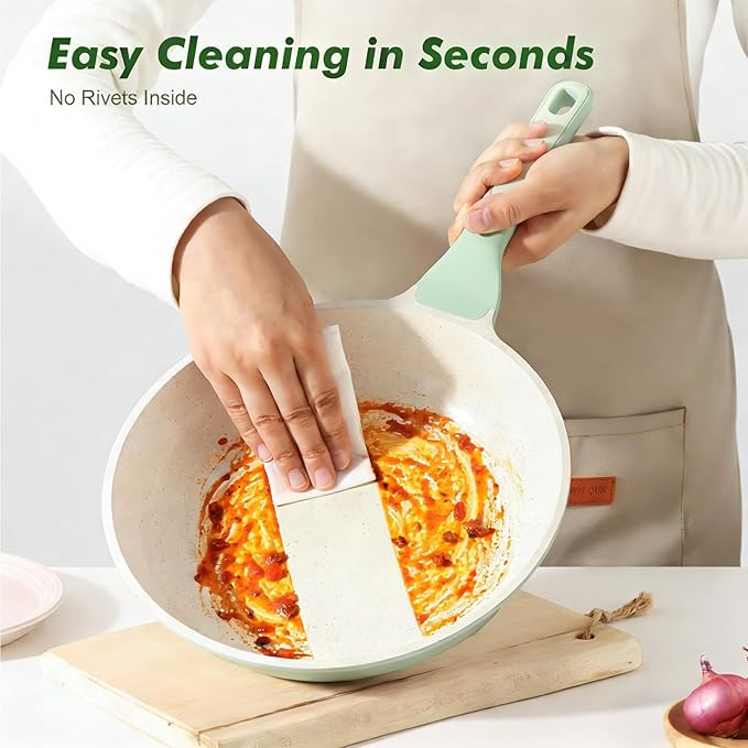 SENSARTE Nonstick Ceramic Frying Pan 9.5-Inch, Healthy Non Toxic Skillet, Induction Compatible Omelet Pan with Heat Resistant Handle, PFAS-Free