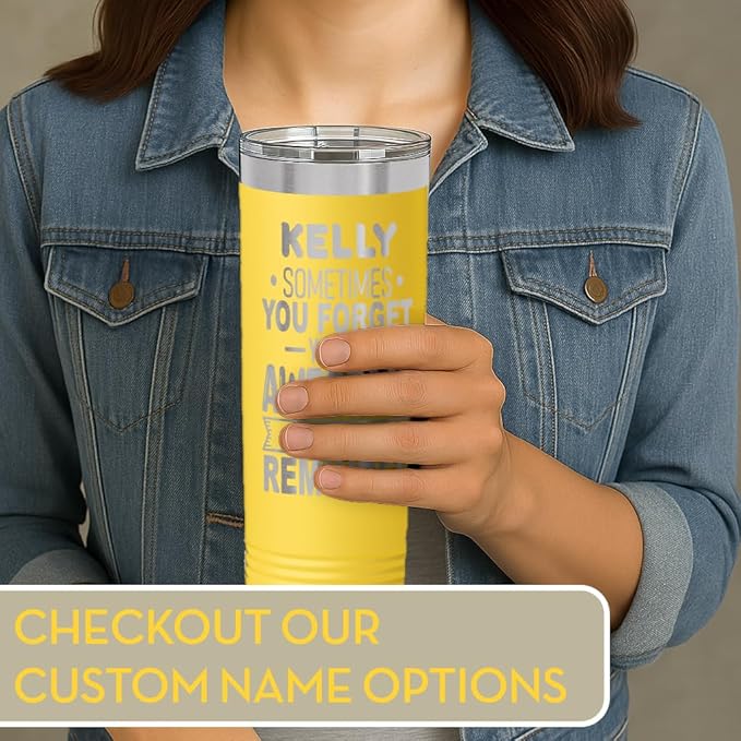 Spotted Dog Company Inspirational Tumbler, Inspirational Gifts for Men Dad Father Wife Sister Women, Birthday For Him Her, You?셱e Awesome Tumbler, Teacher Coworker Gifts 22oz Yellow