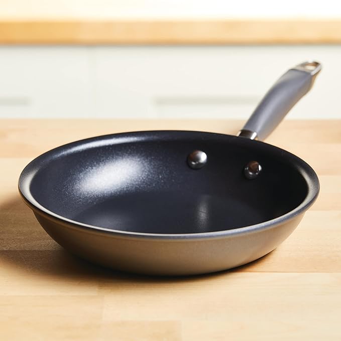 Anolon Advanced Home Hard Anodized Nonstick Frying Pan, 8.5 Inch ??Small Non Stick Egg Pan, Durable Nonstick Skillet - Moonstone