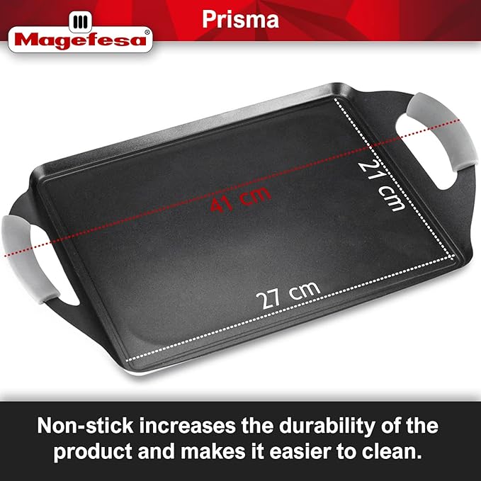 MAGEFESA Prisma 13-Piece Stainless Steel Cookware Set ??Durable Pots & Pans with Nonstick Interior, Matte Black Exterior, Oven Safe up to 392째F