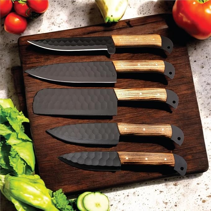 MDM Handmade kitchen appliances Viking Knife Set Viking Cutlery Set Viking knives Damascus Steel Kitchen Knife Set of 5pcs With sheath Chef knife set Chef Knives set, Kitchen Gadgets Mothers day gifts