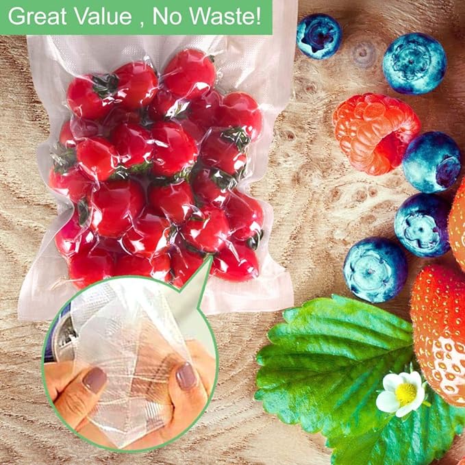 O2frepak 6Pack 8"x20'(3Rolls) and 11"x20' (3Rolls) Rolls Vacuum Sealer Bags Rolls with BPA Free,Heavy Duty Vacuum Sealer Storage Bags Rolls,Cut to Size Roll,Great for Sous Vide Cooking