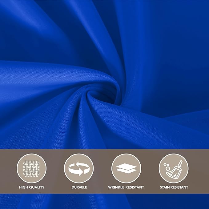 sancua Royal Blue Round Tablecloths 90 Inch, 6 Pack - Circle Fabric Table Cloth for July 4th Independence Day Wedding Party Banquet Birthday, Washable Polyester Table Cover (Fit 30-72 Inch Tables)