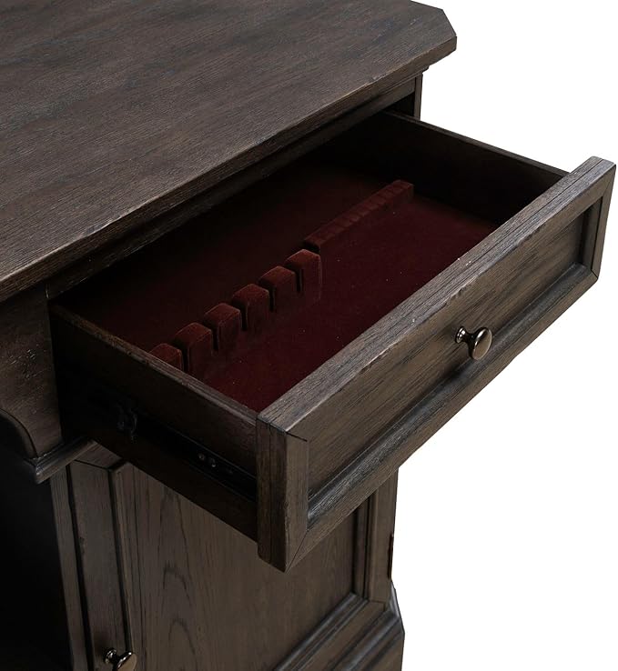 Liberty Furniture Grant Park Dining Room Wine Rack Buffet - White Oak Veneers - Cappuccino Brown