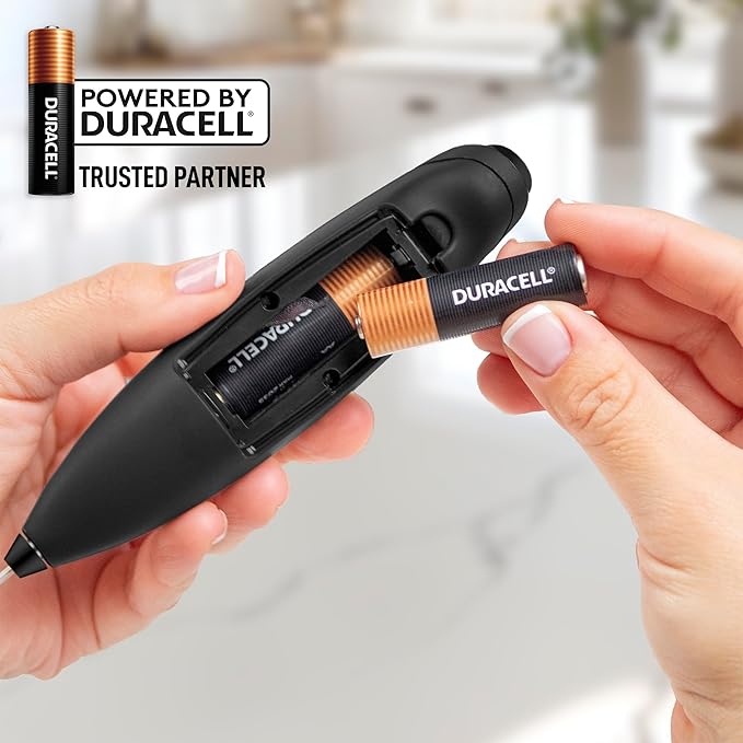 Zulay Kitchen Milk Frother Handheld Electric Whisk with AA Duracell Batteries ??Durable Drink Mixer for Coffee, Lattes, Cappuccinos & More - Carbon Black