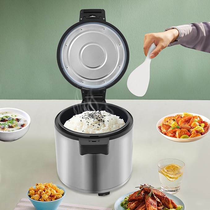 Commercial Rice Warmer, 23L/24.3Qt Electric Food Warmer, 105W Electric Soup Warmers with 149째F Constant Temperature and Non-Stick Inner Pot for Restaurant Party, Warm Function Only, NOT Cooker
