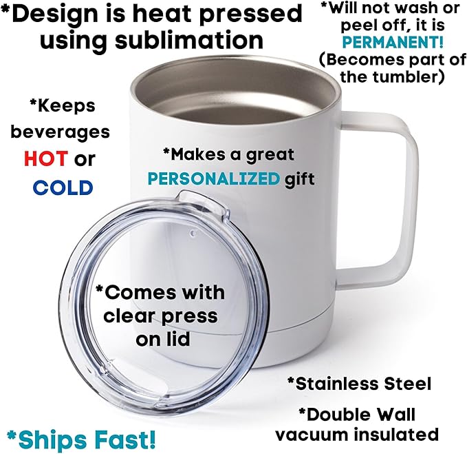This Guy Sucks at Fantasy Football Mug | Insulated Cup with Lid | Funny Personalized Fantasy Loser Coffee Mug | Last Place Trophy Gif