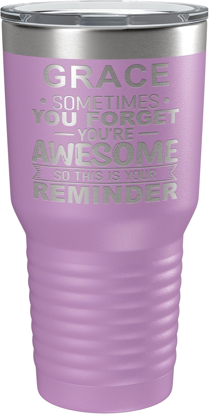 Personalized Inspirational Tumbler, Inspirational Gifts for Men Dad Father Wife Sister Women, Custom Birthday For Him Her, Customized You?셱e Awesome Tumbler, Teacher Coworker Gifts 30oz Light Purple