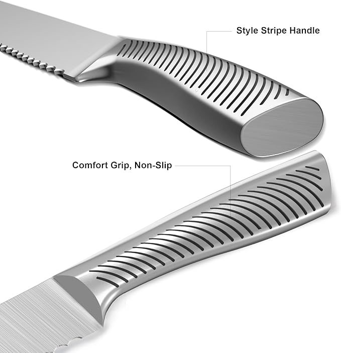 imarku Bread Knife 10 Inch: German High Carbon Stainless Steel Professional Grade Serrated Bread Knife, Razor Sharp Edge Cake Knife for Homemade Bread/Bagels/Cake