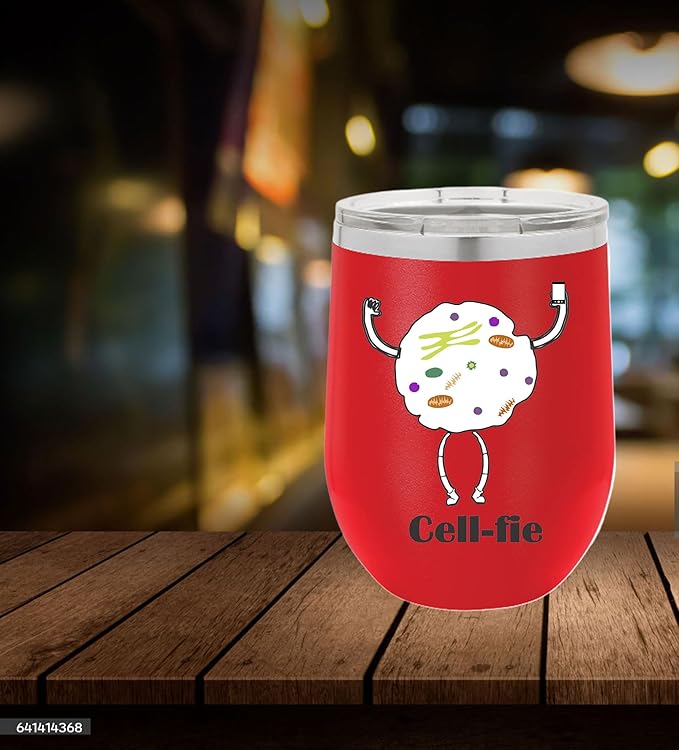 Cell Fie Wine Tumbler, Cell Fie Gift Lover, 12oz Stainless Steel Wine Tumbler, Gifts For Him, For Her, For Boys, For Girls, Birthday, Christmas Gift idea (Red)