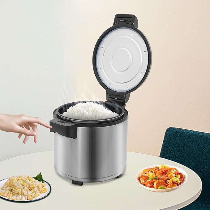 Commercial Rice Warmer, 23L/24.3Qt Electric Food Warmer, 105W Electric Soup Warmers with 149째F Constant Temperature and Non-Stick Inner Pot for Restaurant Party, Warm Function Only, NOT Cooker