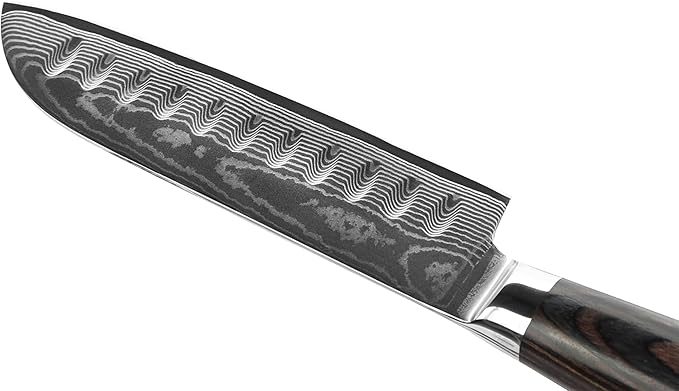 Wakoli EDIB Essentials 4-Piece Damascus Knife Set ??Professional Kitchen Knives with VG10 Core, 67-Layer Damascus Steel Blades ??Santoku, Chef, Small Santoku & Paring Knife with Pakkawood Handles