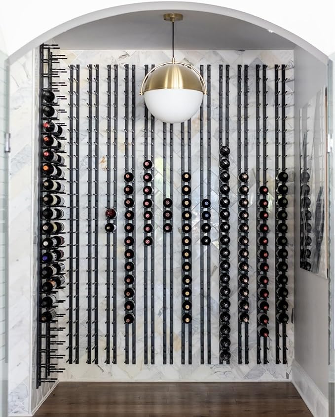 Ultra Wine Racks Cork Out Wall Mounted Wine Rack (3 Foot, Matte Black, Holds 9 Wine Bottles) - Modern & Minimalist Metal Wine Storage for Home Bar, Kitchen, Dining Room, Wine Cellar