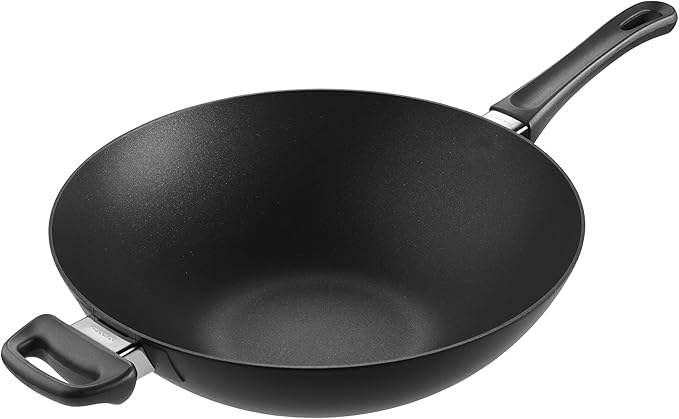 Scanpan Classic Induction 12 1/5 Inch Nonstick Wok ??Compatible with All Cooktops, Induction Ready, Metal Utensil Safe, Oven Safe to 500째F, Dishwasher Safe